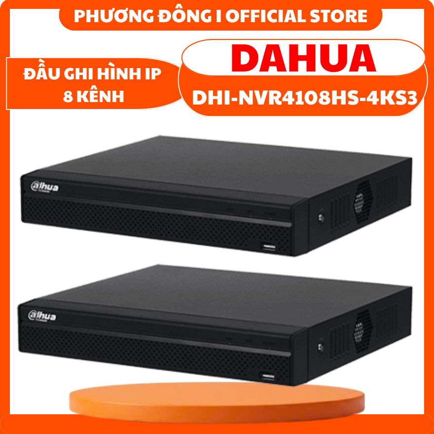 ĐẦU GHI HÌNH IP DAHUA DHI-NVR4108HS-4KS3-VN 8 KÊNH - HỖ TRỢ ĐẾN 12MP, HỖ TRỢ Ổ CỨNG, HỖ TRỢ SMD, CHU