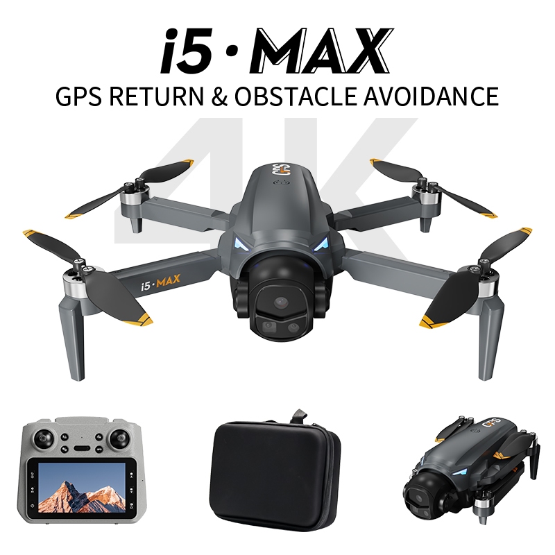 Flycam I5 Pro Max, Tay Cầm Màn Hình, Có GPS, Quay Về Thông Minh, Flycam Giá Rẻ