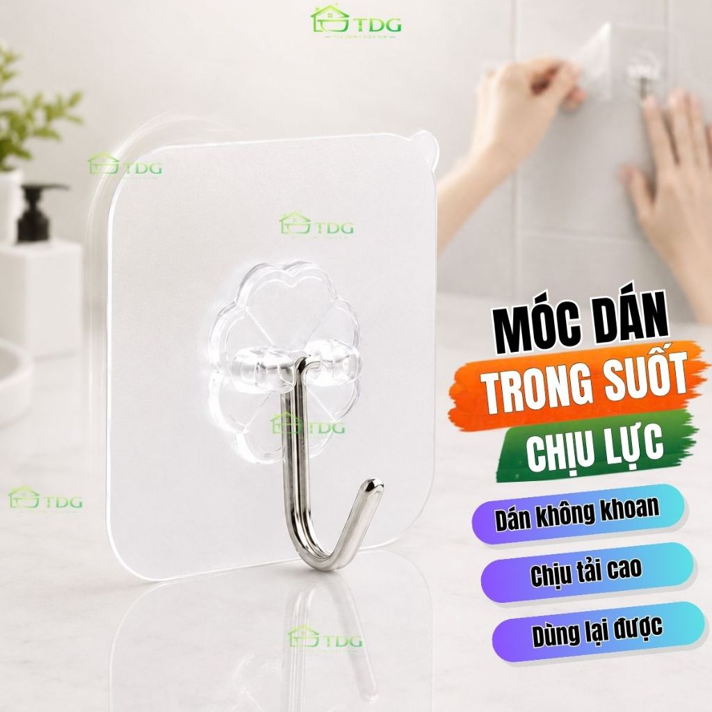 SET 10 Móc dán tường thần thánh trong suốt, chắc chắn, siêu bền AnHome