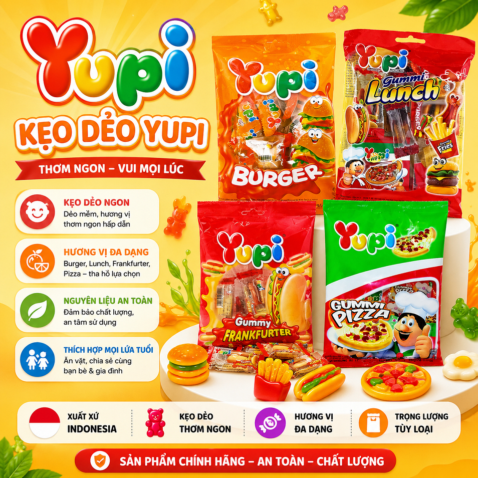 Kẹo dẻo Yupi burger Indonesia