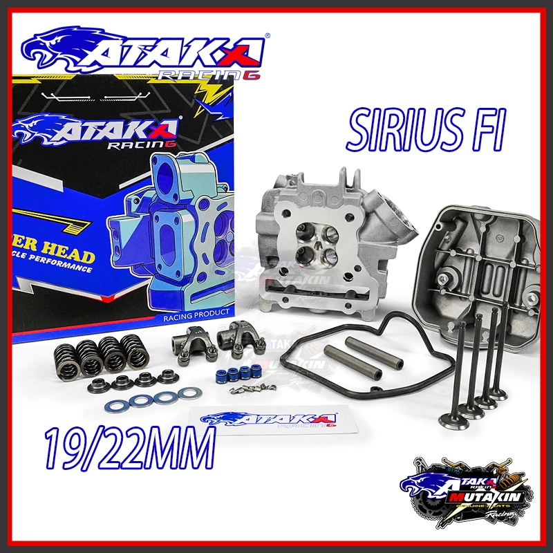 Bộ đầu 4val CNC ATAKA Racing 19/22 cho dòng YAMAHA Sirius FI / Jupiter 115
