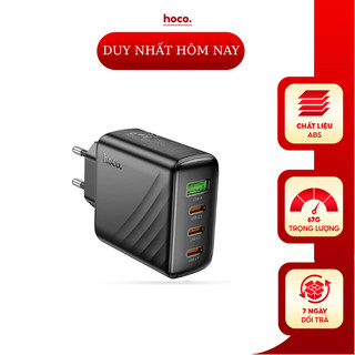 Củ sạc nhanh 67W HOCO, cốc sạc 4 cổng tiện lợi thiết kế nhỏ gọn chất liệu ABS chống cháy nổ sạc cùng lúc 4 thiết bị