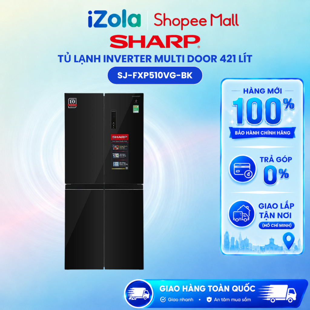 SJ-FXP510VG-BK - Tủ lạnh Sharp Inverter Multi Door 421 lít SJ-FXP510VG-BK - Hàng chính hãng