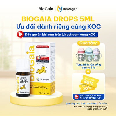 [ĐỘC QUYỀN LIVE CÙNG KOC] Men vi sinh BioGaia ProTectis baby drops Thụy Điển 5ml hỗ trợ tiêu hóa [1_5M]
