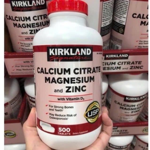 Viên Kirkland Calcium Citrate Magnesium and Zinc 500 viên Mỹ - Thebeautyvietnam