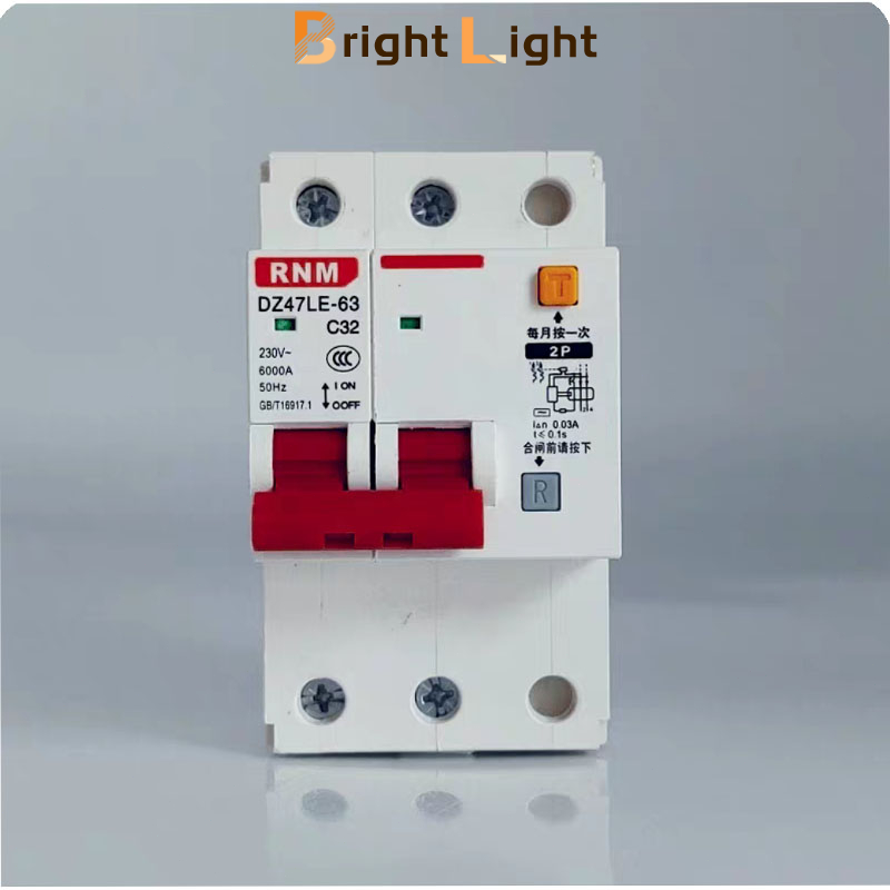 32A RCBO Aptomat chống giật, chống rò, chống quá tải DZ47LE Loại 2p ngắt cả pha lửa và pha mát