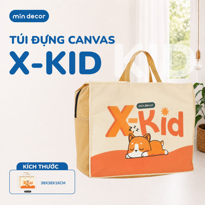 Túi Vải Canvas "3Be" Mịn Decor, Túi Vải Đựng Bộ Chăn Gối Đệm Tiện Lợi Cho Bé Đi Học