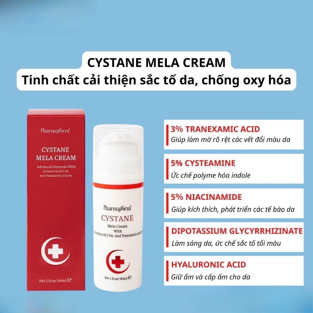 Ảnh 2 của Kem dưỡng Pharmaform Tri-xamic, Spot Brightening cream giảm thâm nám, làm sáng da chuyên sâu 30ml