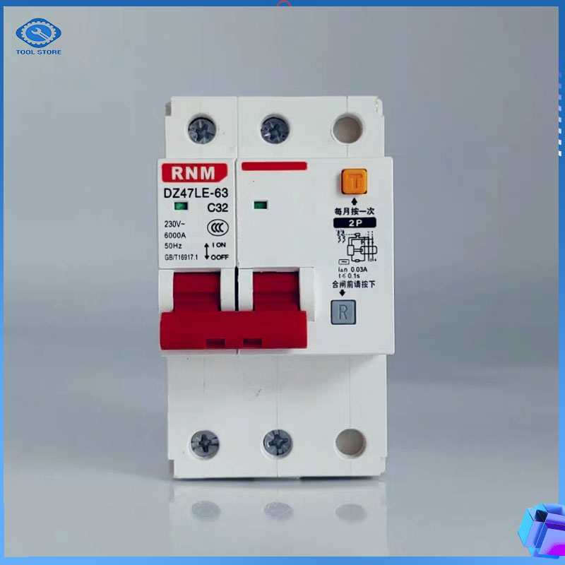 32A RCBO Aptomat chống giật, chống rò, chống quá tải DZ47LE Loại 2p ngắt cả pha lửa và pha mát