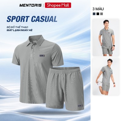 Bộ Quần Áo Nam MENTORIS, Bộ Polo Thể Thao Vải Thun Lạnh Premium, Form Regular Fit, Thoải Mái MABP26S013