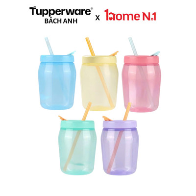Bình nước, bình đa năng Tupperware Universal có ống hút 550ml - Nhựa nguyên sinh an toàn - Bảo hành trọn đời