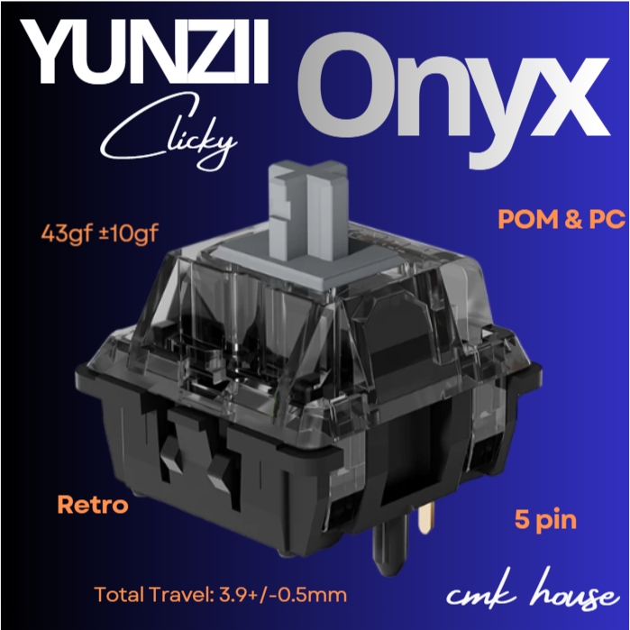 Gói 10 Switch Clicky Bàn Phím Cơ -  - Yunzii Onyx - Clicky 43gf
