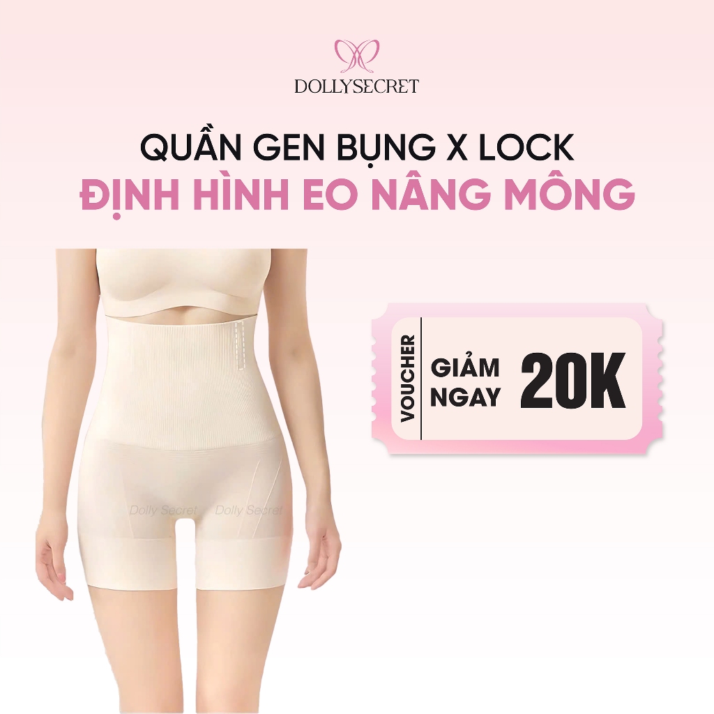 Quần Gen Bụng Siết Eo Nâng Mông DOLLY SECRET Quần Nịt Bụng Chống Cuộn Có 4 Nẹp Định Hình Q08