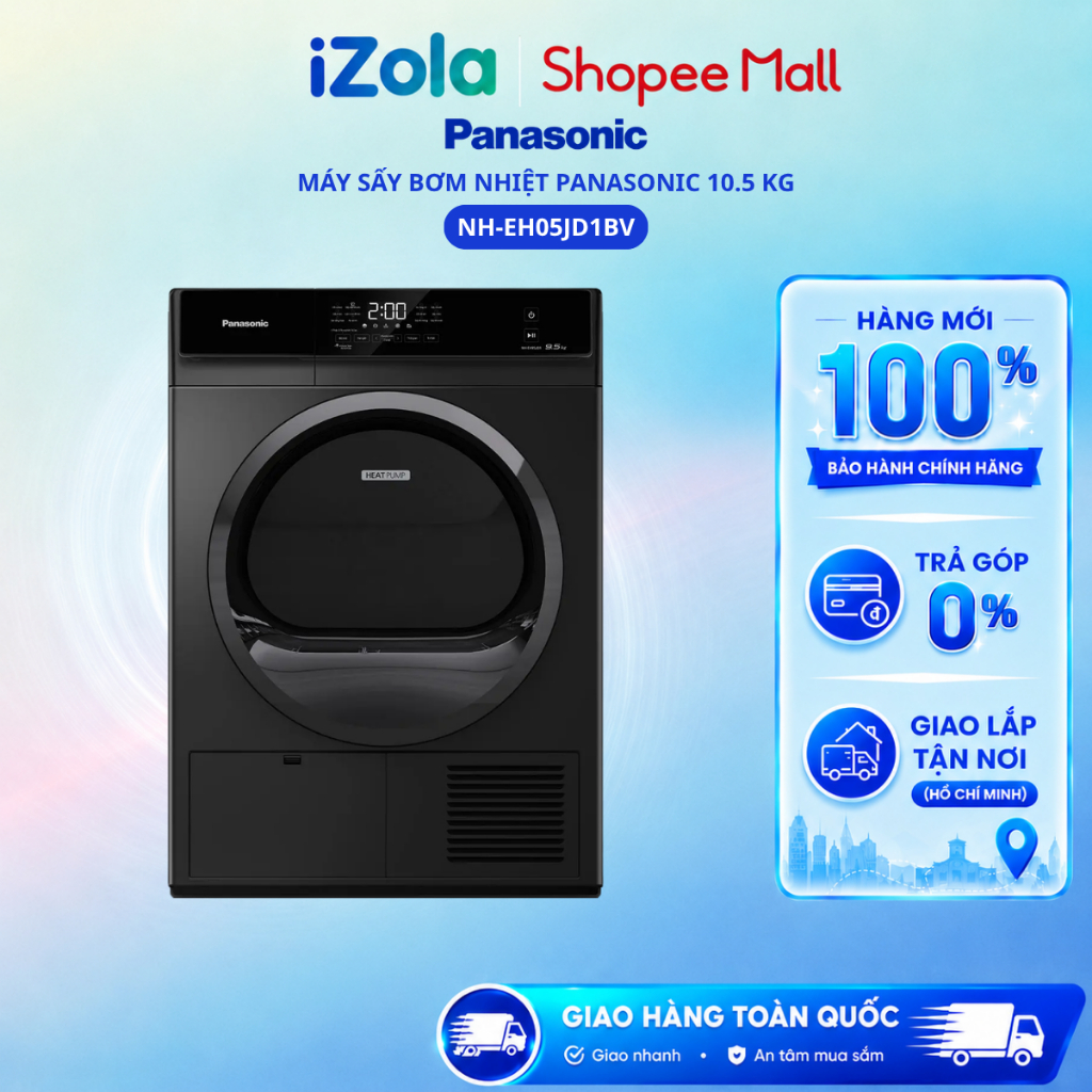 NH-EH05JD1BV - Máy sấy bơm nhiệt Panasonic 10.5 kg NH-EH05JD1BV - Hàng chính hãng