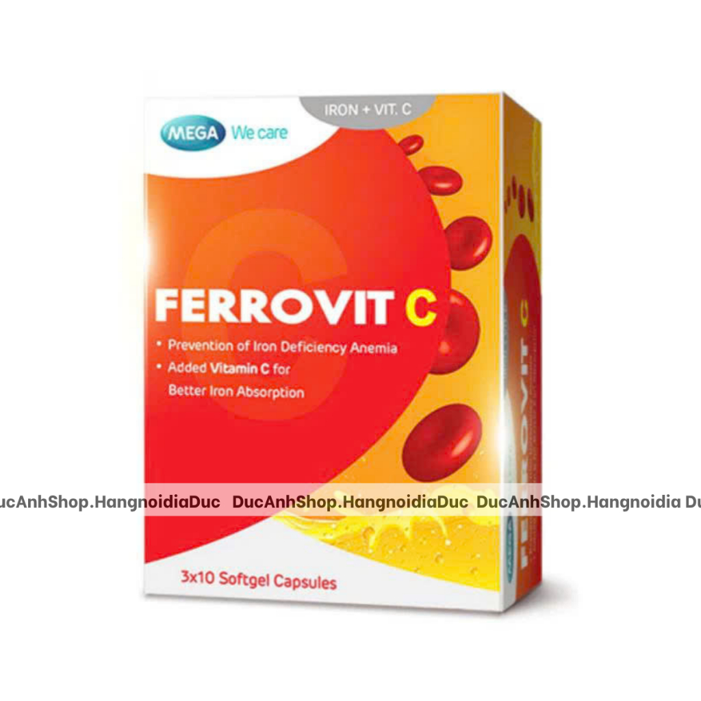 TPBVSK Ferrovit C - Viên uống hỗ trợ giảm thiếu máu do thiếu sắt nhập khẩu chính hãng