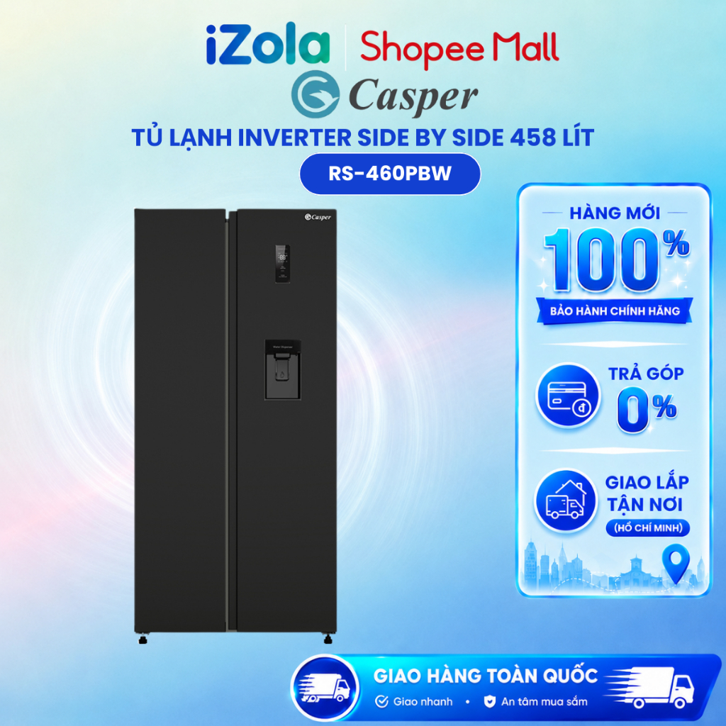 RS-460PBW - Tủ lạnh Casper Inverter 458 lít RS-460PBW - Hàng chính hãng