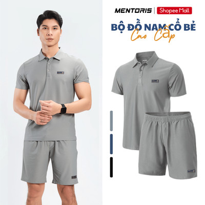 Bộ Polo Thể Thao Nam MENTORIS Vải Coolmax Cao Cấp, Thoáng Khí, Form Regular Fit, Thoải Mái MABP26S013