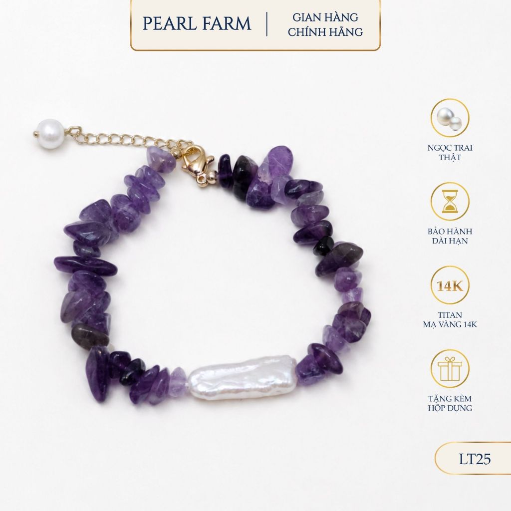 Lắc Tay Thạch Anh Mix Ngọc Trai Dị Năng Động Trẻ Trung Pearl Farm