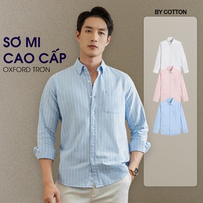 Áo Sơ Mi Nam Dài Tay Oxford Phối Sọc Multi Color 1124 - Luôn Tặng Hộp Đóng – BY COTTON