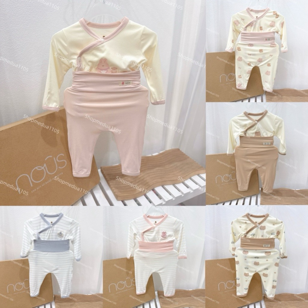 [Embes] Bộ sơ sinh cài chéo, cài thẳng embes size 0-3m,3-6m ( Form ôm)