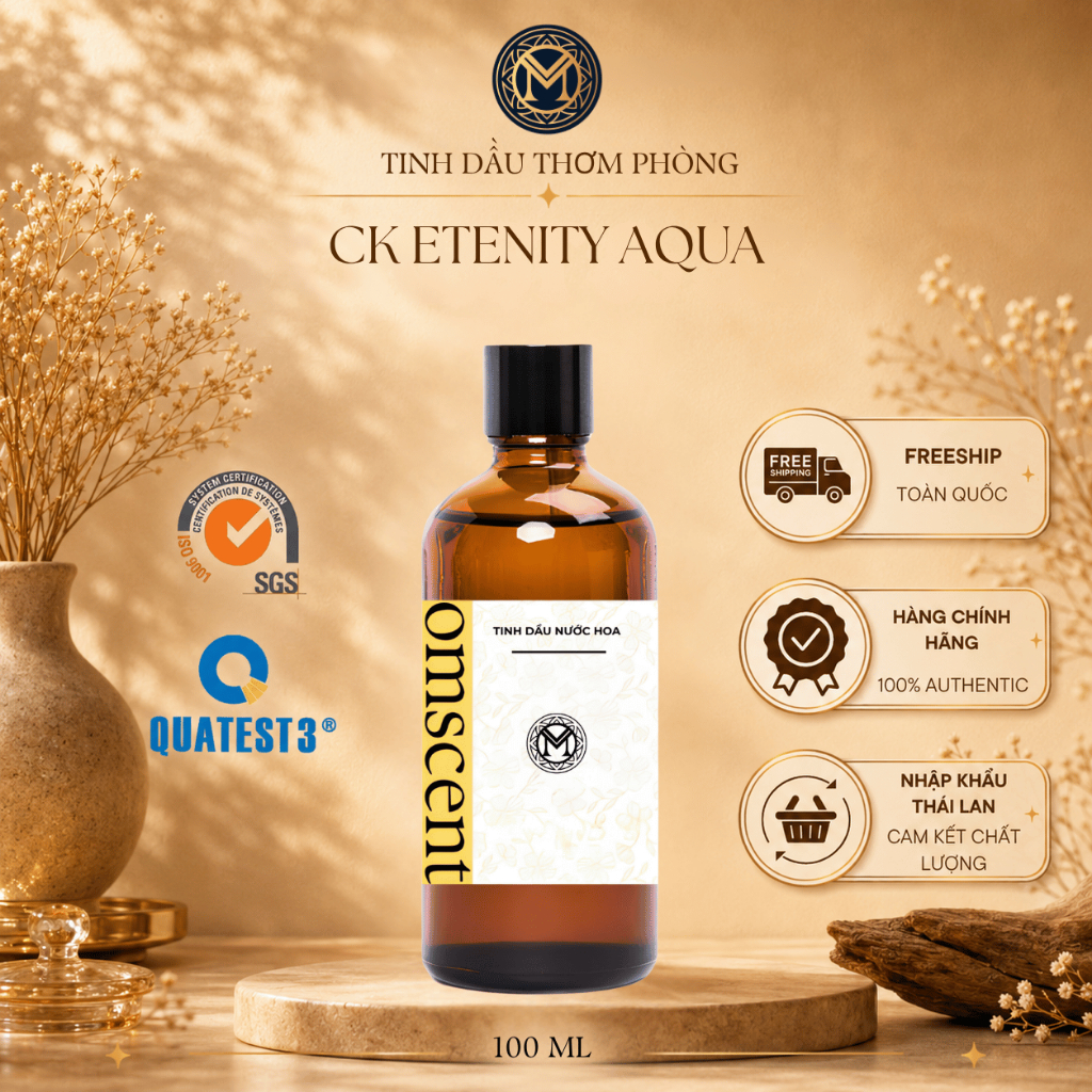 Tinh Dầu Thơm Phòng OMScent CK Eternity Aqua - Hương Cam Tươi, Lavender & Xạ Hương - Tươi Mát, Thanh