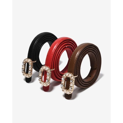 Thắt Lưng Nịt Da Nữ Zucia Khóa Oval Đính Ngọc - TD48