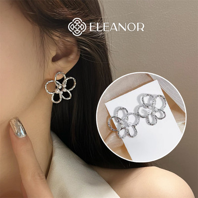Bông tai nữ chuôi bạc 925 Eleanor Accessories hình hoa phụ kiện trang sức khuyên tai 11990