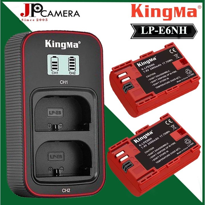 Pin Sạc Kingma Ver 3/ Ver 4/ Ver 5 cho Canon LP-E6/E6NH/E6P