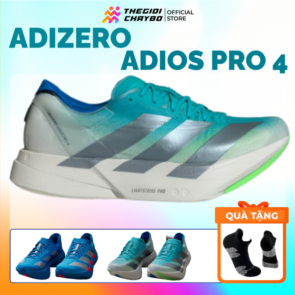 [Deal 15%] Giày Chạy Bộ Nam Adidas Adizero Adios Pro 4 Chính Hãng - Siêu Nhẹ Lightstrike Pro