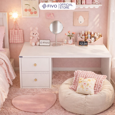 [SVIP Tháng 9] Bàn Trang Điểm Gỗ Ngồi Bệt Có Ngăn Kéo FV01 FIVO