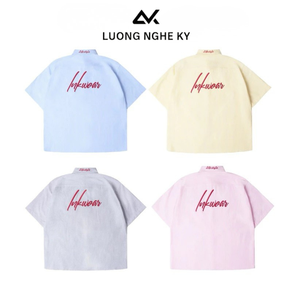 SƠMI BOXY FORM NGẮN THÊU 3D LNKWEAR VẢI COTTON