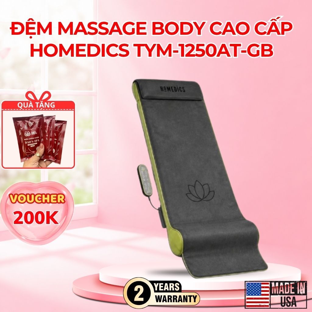 Đệm massage khí nén HoMedics TYM-1250-GB - HT Beauty Nhập Khẩu Mỹ Chính Hãng