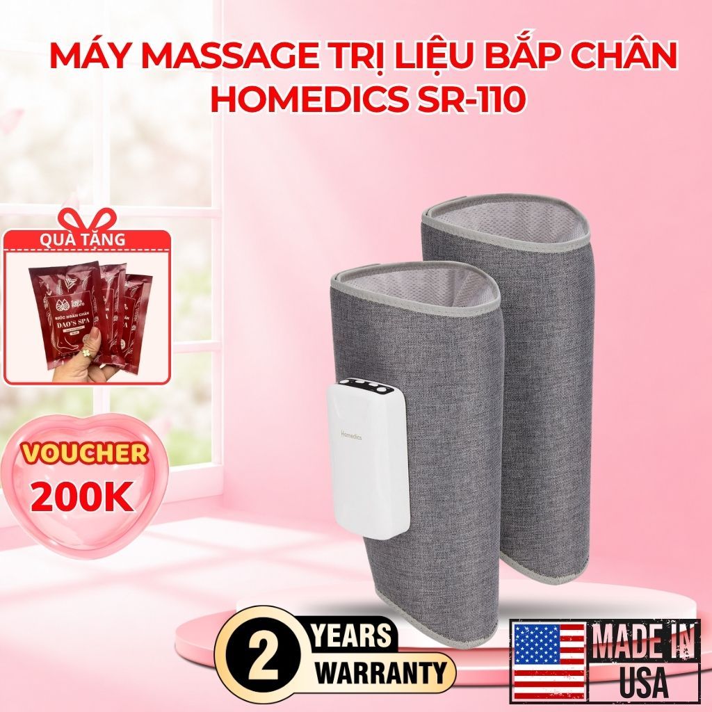 Máy massage trị liệu bắp chân công nghệ khí nén Homedics SR-110 - HT Beauty massage trị liệu chân ch