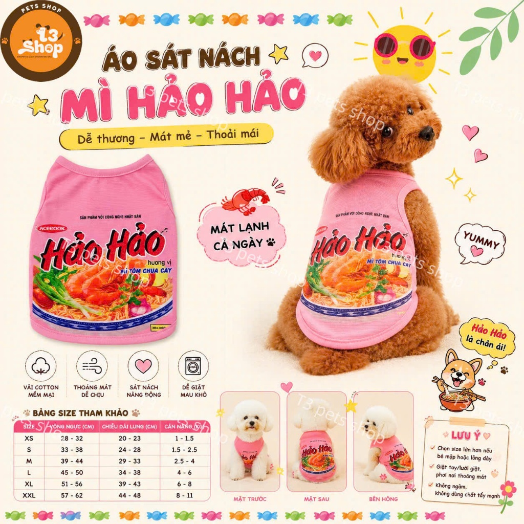áo mì gói hảo hảo dành cho chó mèo - T3 PETS SHOP