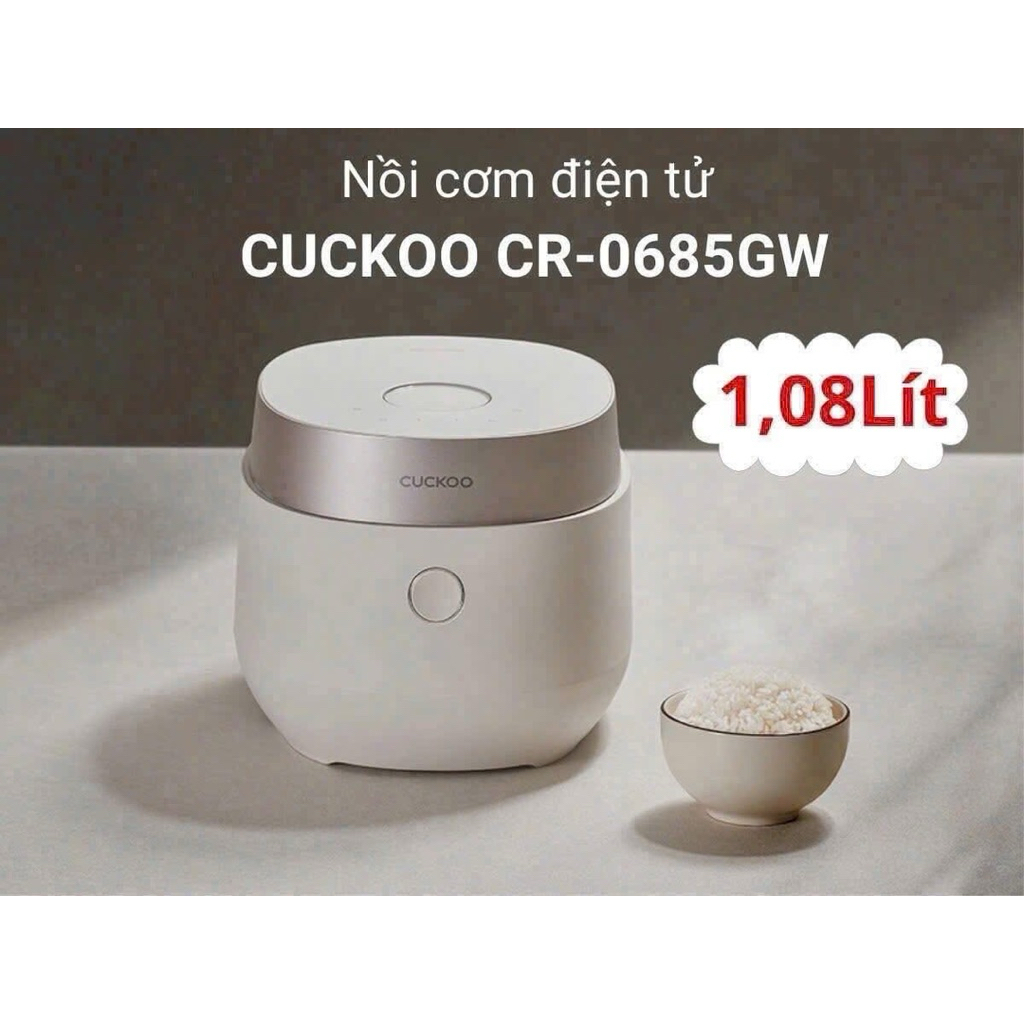 Nồi cơm CUCKOO CR-0685GW (1.08 Lít) dành cho 3-5 người ăn