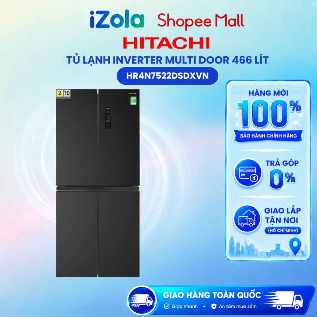 HR4N7522DSDXVN - Tủ lạnh Hitachi Inverter 466 lít Multi Door HR4N7522DSDXVN - Hàng chính hãng