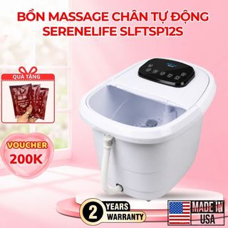 Bồn Ngâm Chân Serenelife SP12S Massage Tự Động Làm Nóng, Khử Khuẩn UV, Chống Giật An Toàn