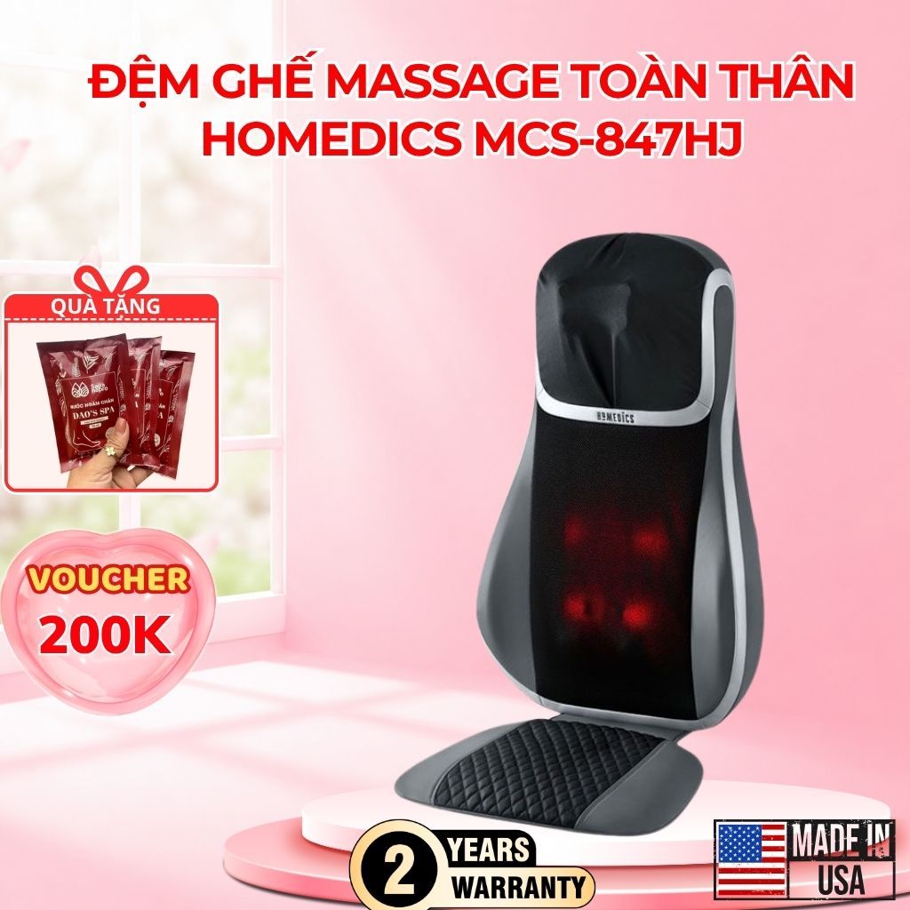 Đệm ghế massage toàn thân Homedics MCS-847HJ nhà HT Beauty