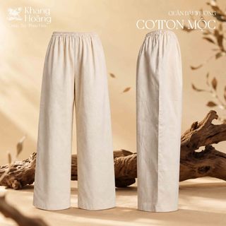 《QUẦN DÀI TRUYỀN THỐNG》Quần Dài THƯỜNG COTTON MỘC - KHANG HOÀNG. Quần Dài Truyền Thống