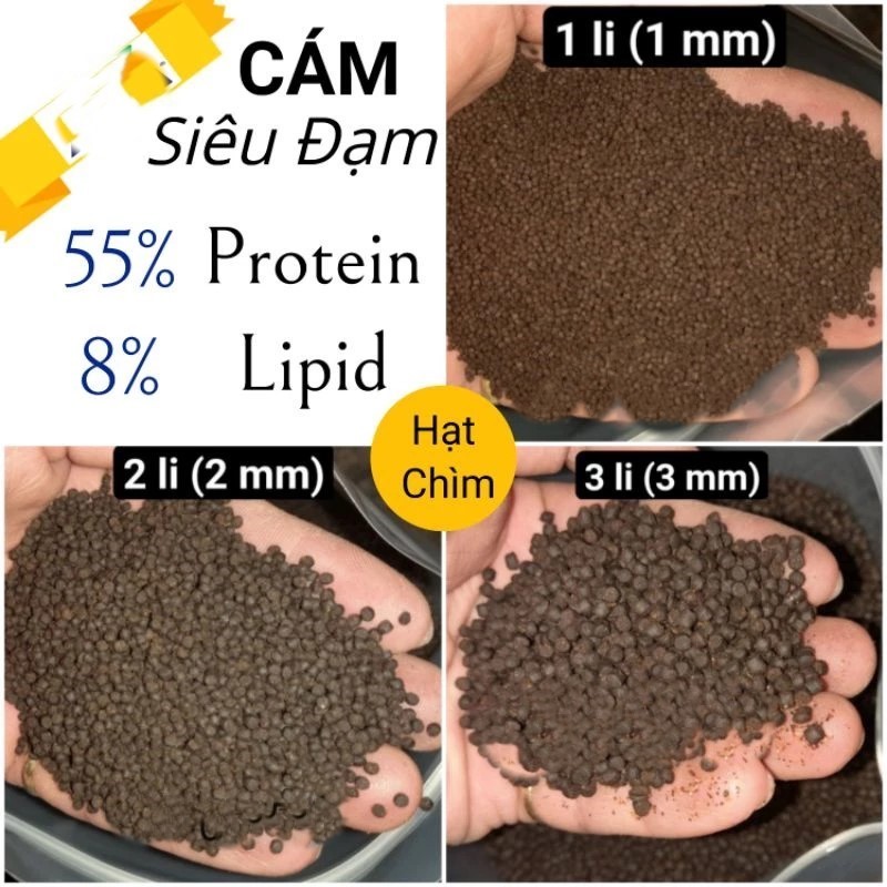 Cám chìm siêu đạm (500g) - Cám dinh dưỡng giành cho cá vàng, cá thủy sinh, tép cảnh