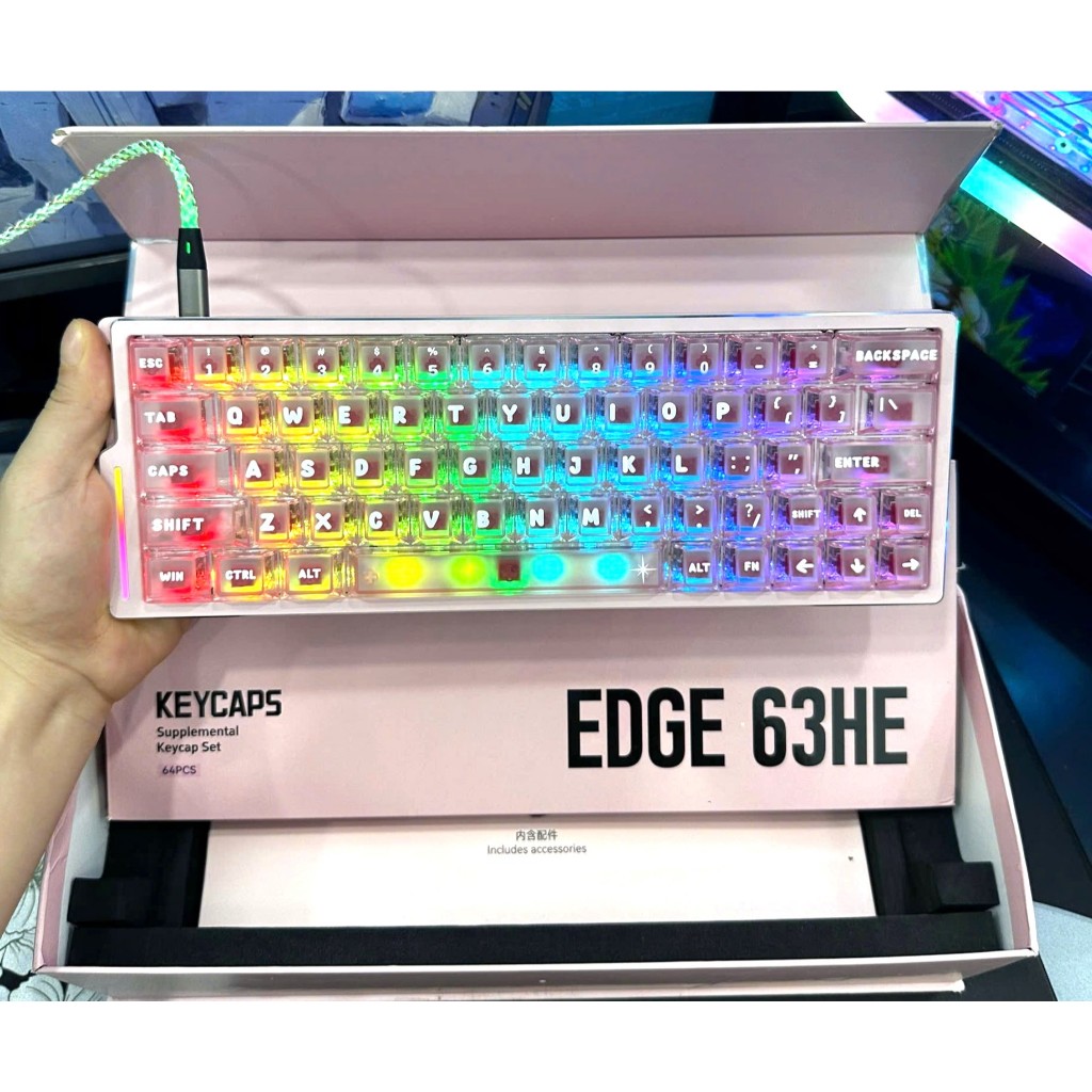 Bàn phím HE ATK EDGE 63 HE - Pink Ultimate Limited Esports Magnetic Keyboard, giá rẻ nhất thị trường