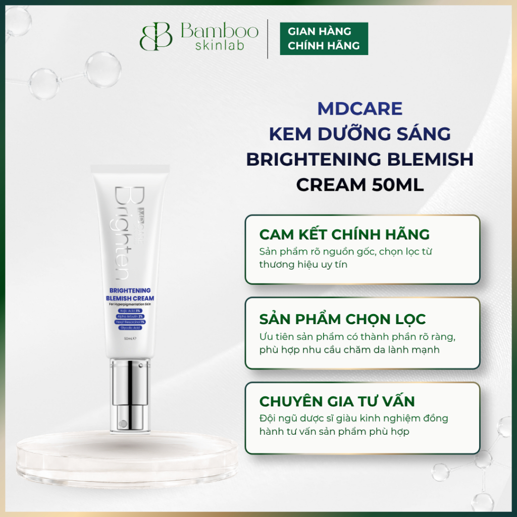 [CHÍNH HÃNG] Kem dưỡng sáng MDCARE Brightening Blemish Cream 50ml