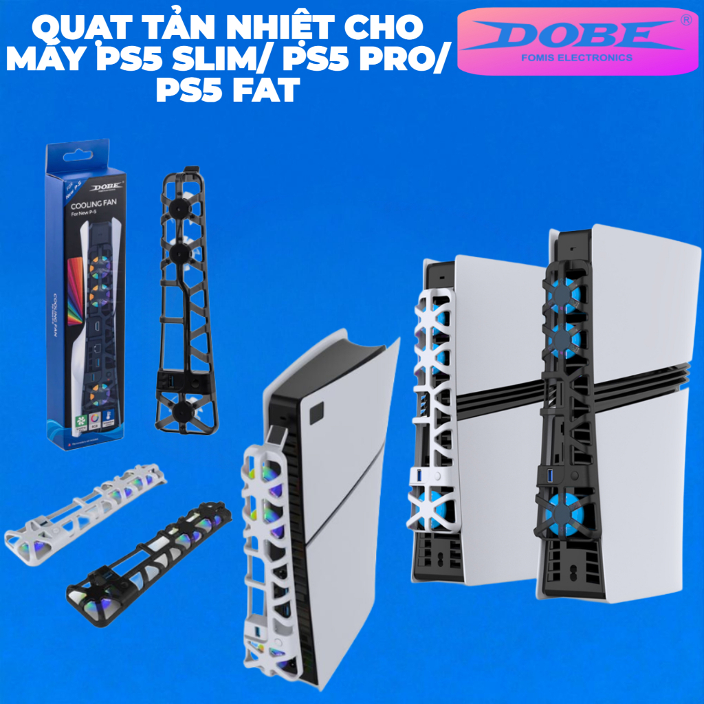 Quạt Tản Nhiệt Cho Máy Ps5 Slim/ Ps5 Pro/ Ps5 Fat Bảo Hành 12 Tháng