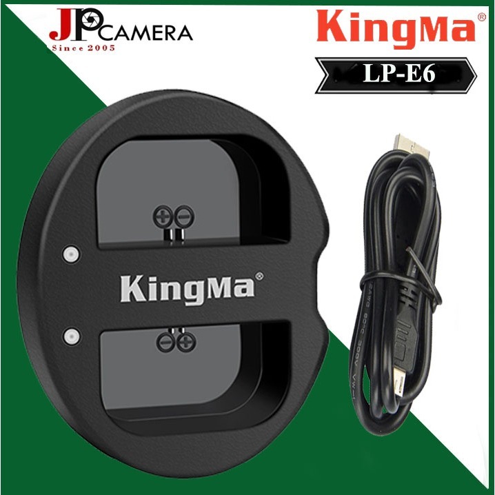 Sạc đôi máy ảnh Kingma cho Canon LP-E6
