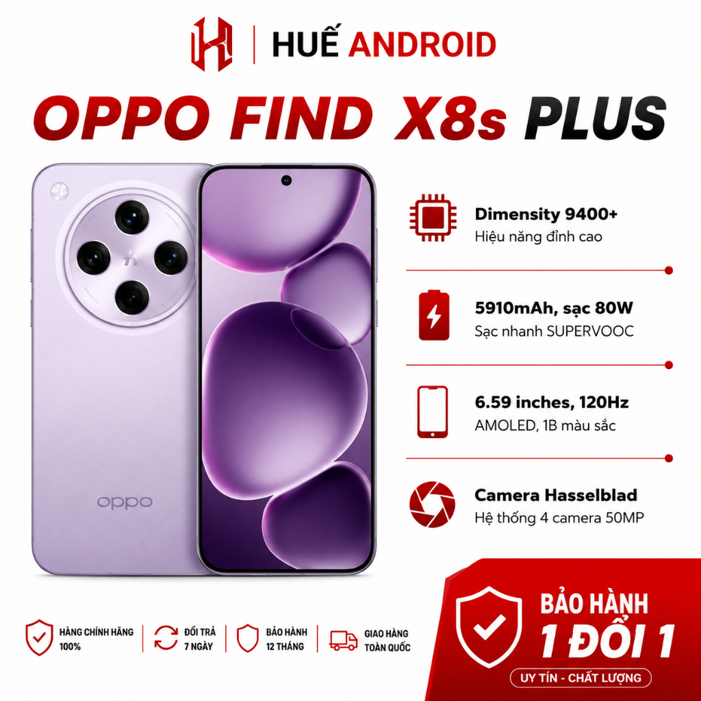 Điện thoại OPPO Find X8S Plus 5G (Dimensity 9400 Plus) Fullbox 99% LG Phone