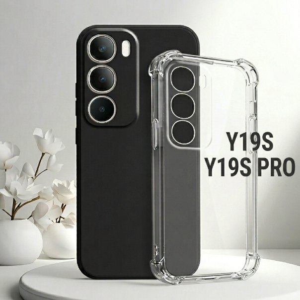 Ốp lưng Vivo Y19s , Y19s Pro trơn màu đen | Ốp điện thoại Vivo dẻo bảo vệ camera đt toàn diện