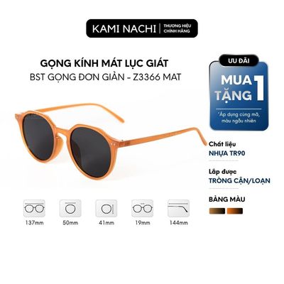 Kính mát thời trang nam nữ KAMI NACHI dáng tròng size lớn phong cách đơn giản Z3366 - MAT