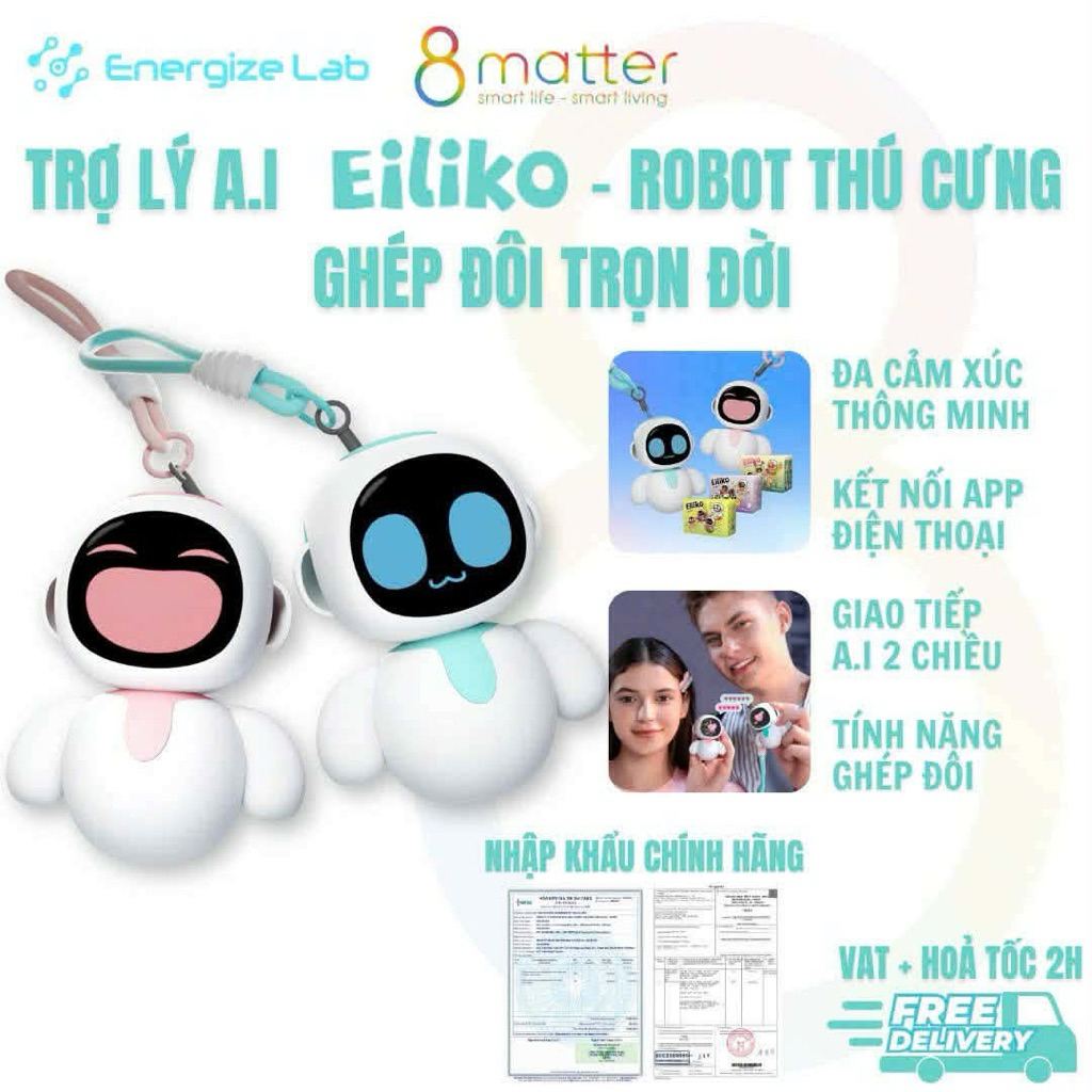 Eiliko - Robot AI Thú Cưng Cảm Xúc Thông Minh Chính Hãng | Người Bạn Tri Kỷ & Quà Tặng Tình Yêu