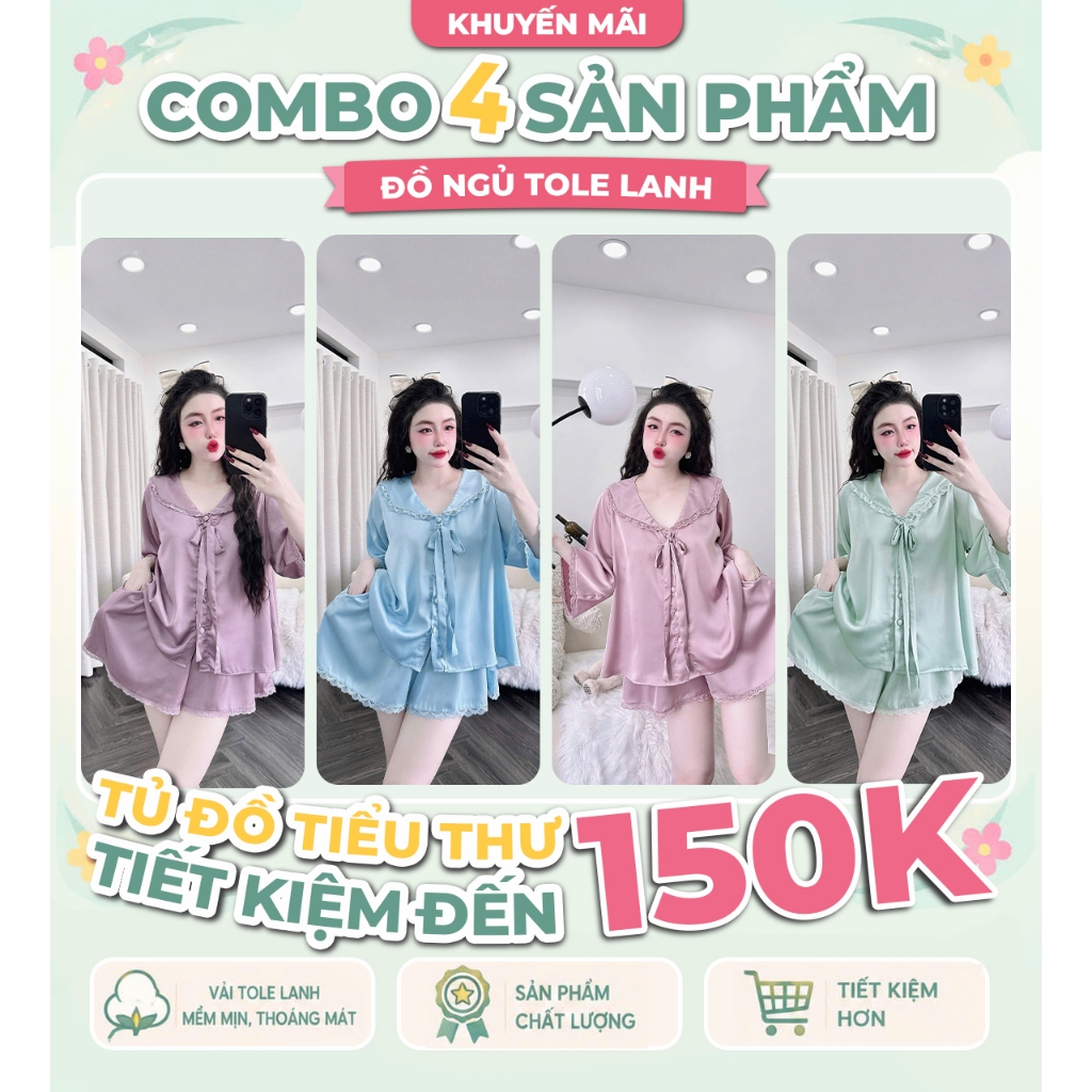 Đồ Ngủ Pijama Bigsize Tay Loe MIKY, Đồ Ngủ Bigsize lụa Latin cao cấp mềm mại xinh xắn 1 < 70KG f M06