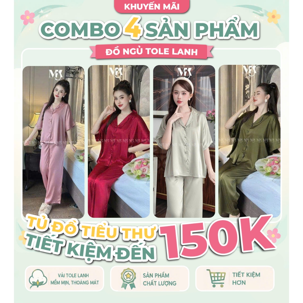 Đồ Ngủ Pijama Bigsize MIKY, Đồ Ngủ Bigsize lụa Latin cao cấp mềm mại xinh xắn f < 70KG tay cánh dơi M09